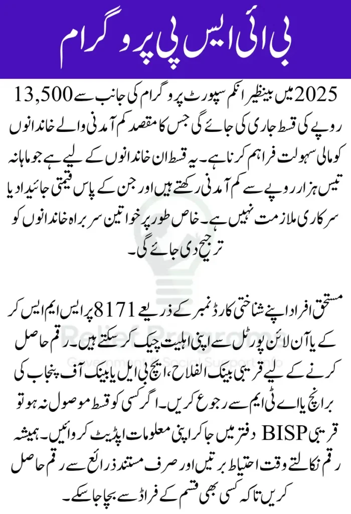 BISP 13500 New Installment