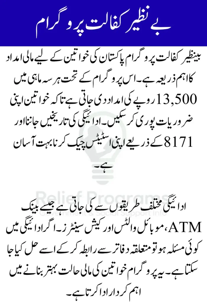 Benazir Kafalat Payment Dates