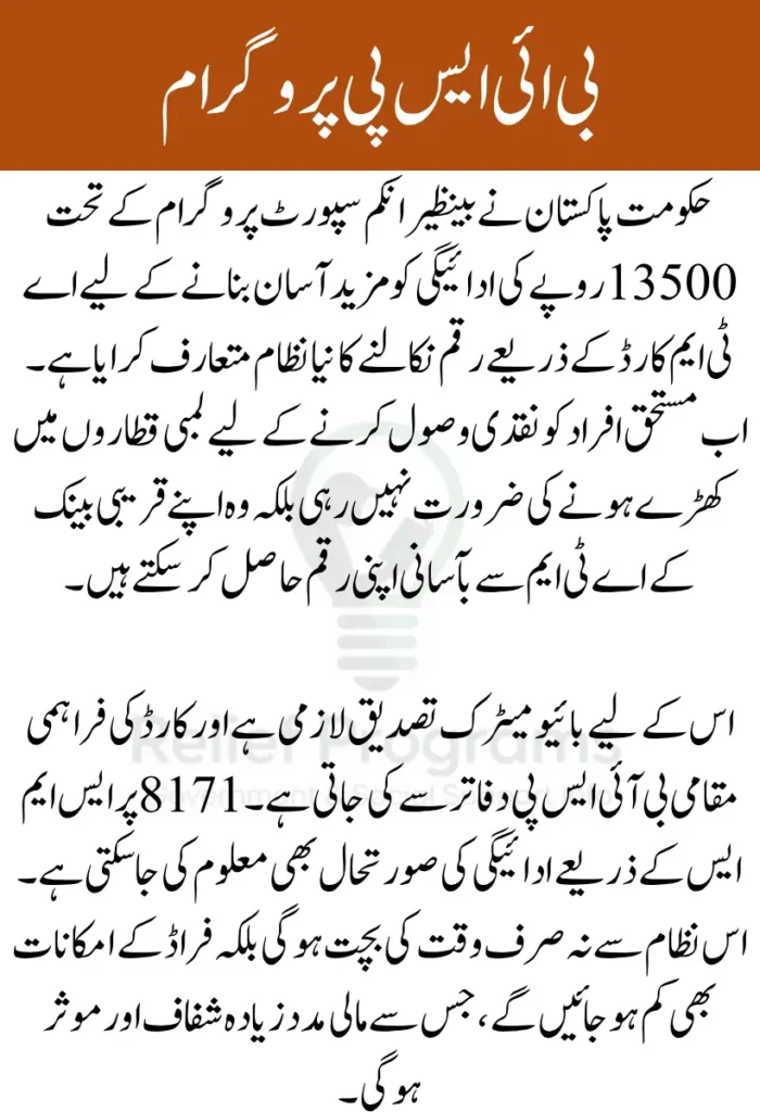 BISP 13500 Payment