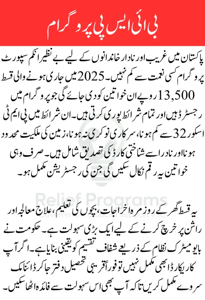 BISP 13500 Payment
